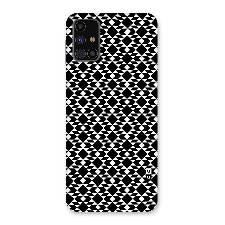 Black White Diamond Abstract Back Case for Galaxy M31s
