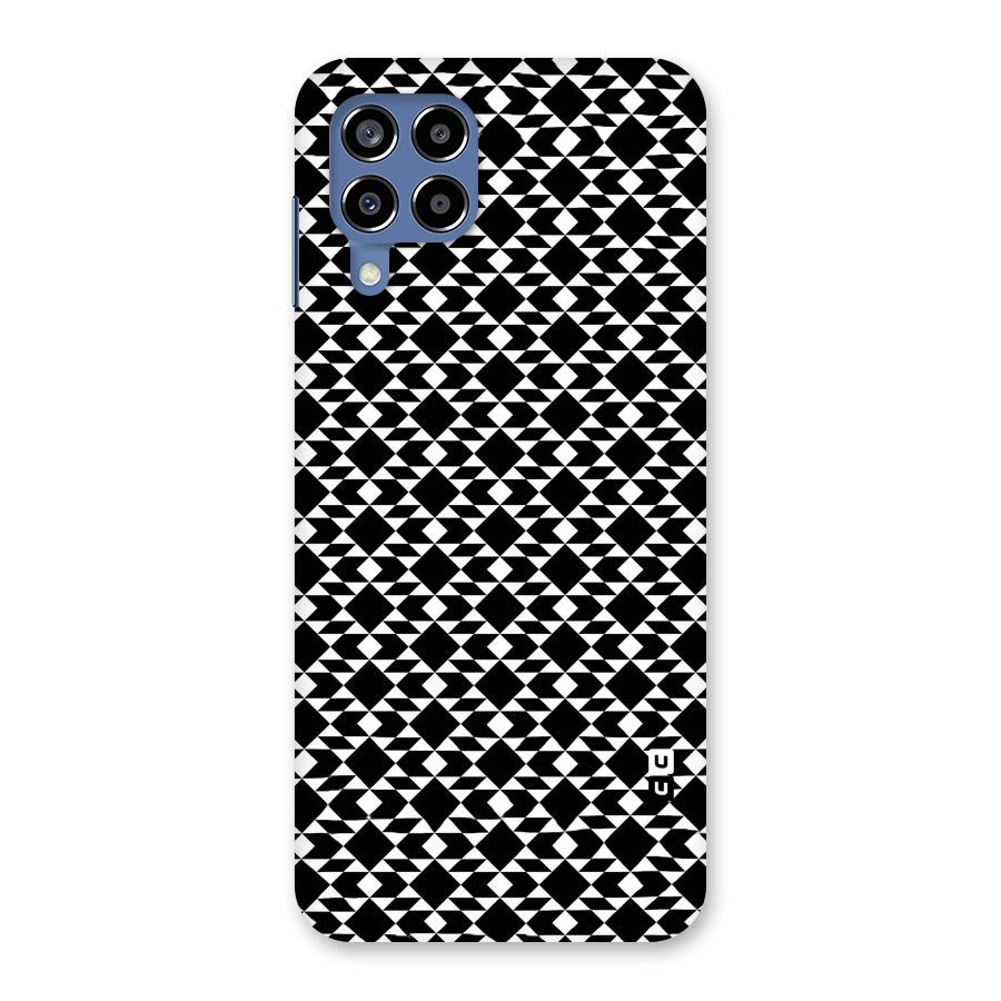 Black White Diamond Abstract Back Case for Galaxy M53 5G