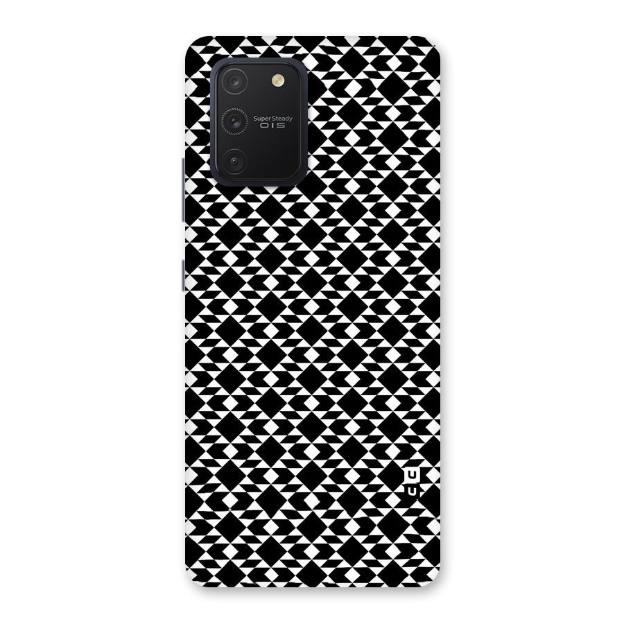 Black White Diamond Abstract Back Case for Galaxy S10 Lite