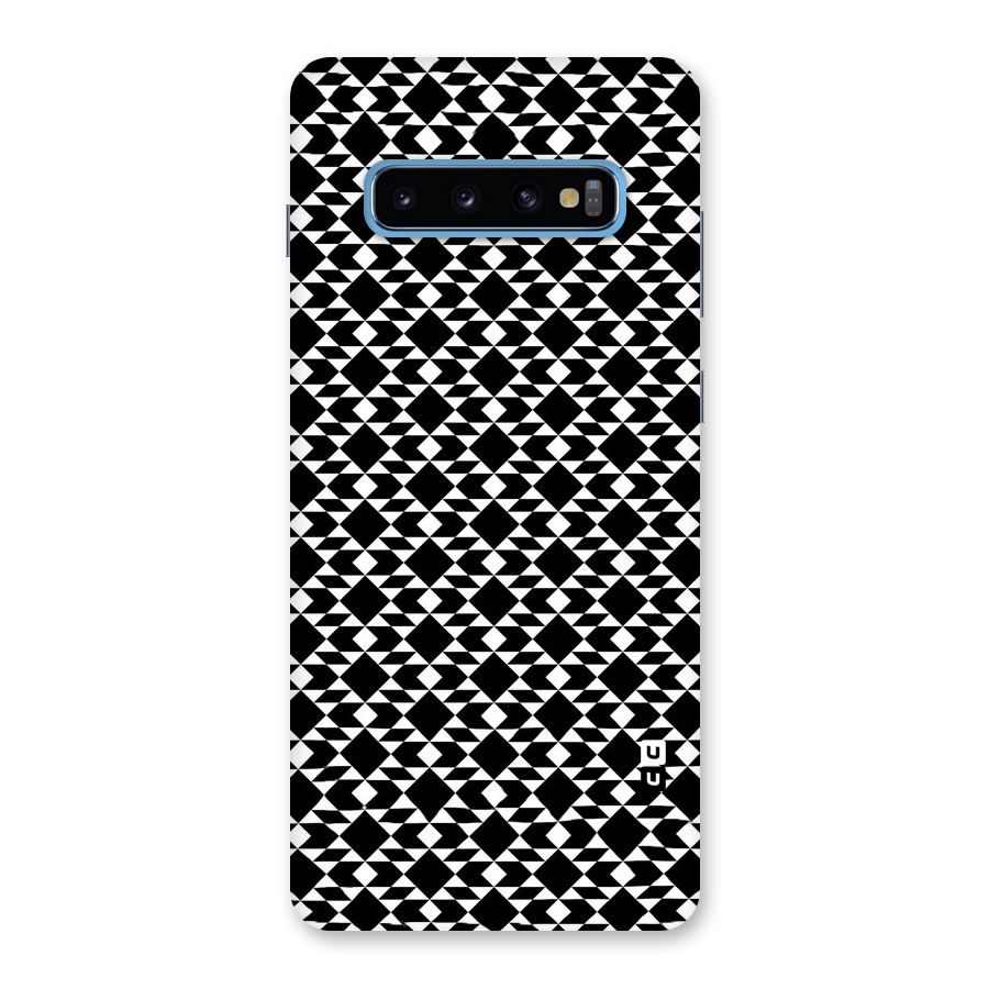 Black White Diamond Abstract Back Case for Galaxy S10 Plus