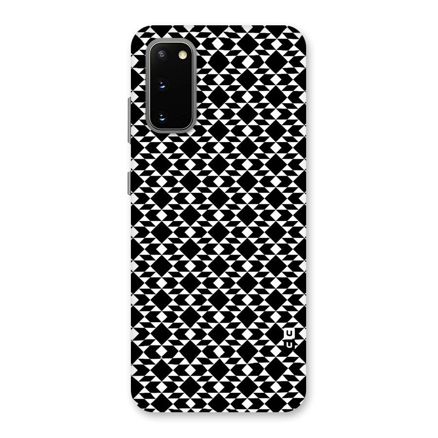 Black White Diamond Abstract Back Case for Galaxy S20