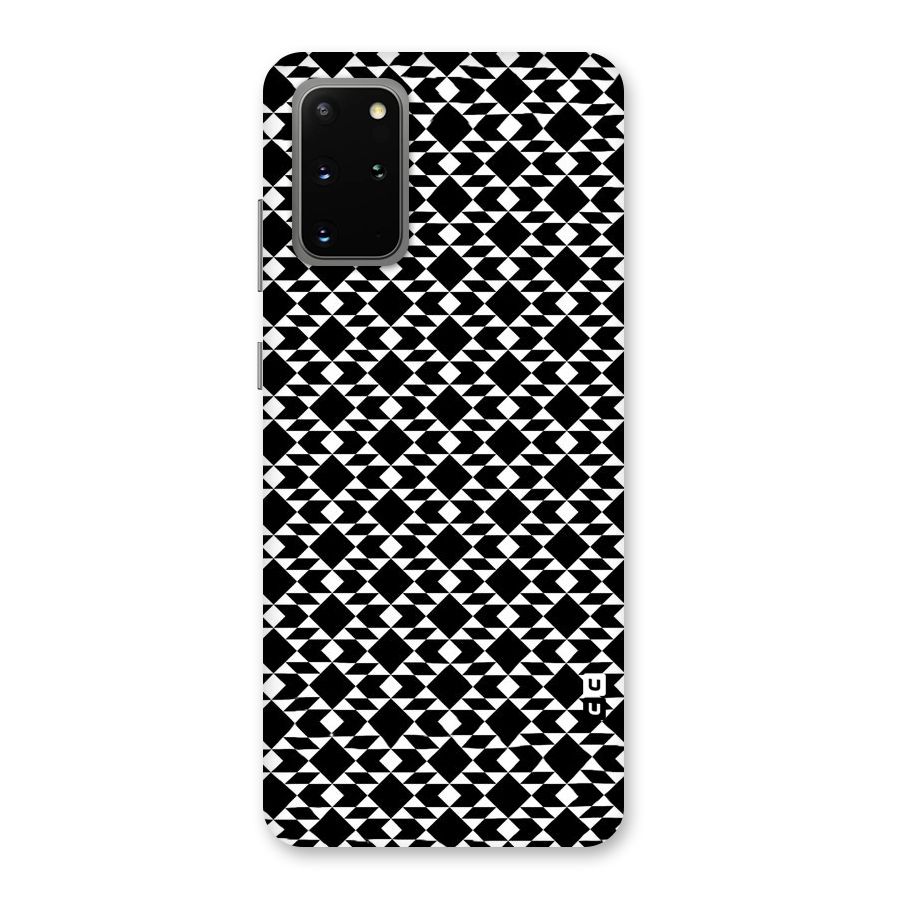 Black White Diamond Abstract Back Case for Galaxy S20 Plus