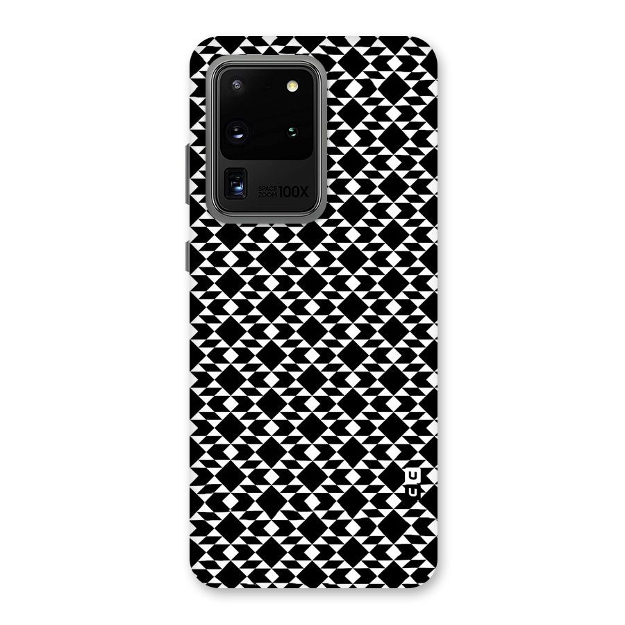 Black White Diamond Abstract Back Case for Galaxy S20 Ultra