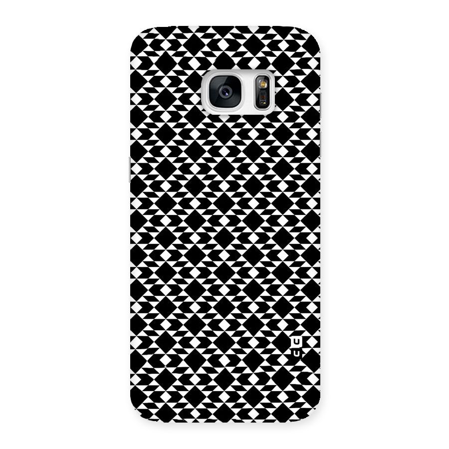 Black White Diamond Abstract Back Case for Galaxy S7 Edge