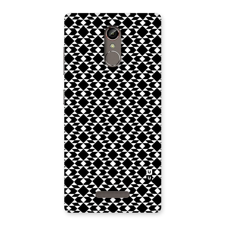 Black White Diamond Abstract Back Case for Gionee S6s