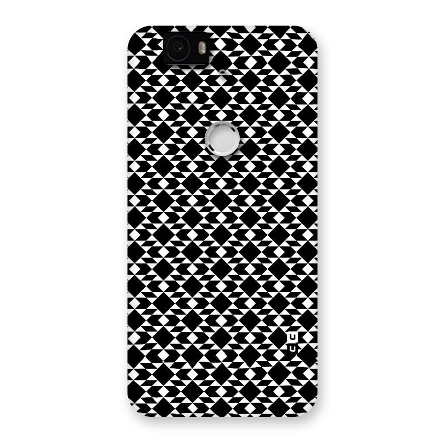 Black White Diamond Abstract Back Case for Google Nexus-6P