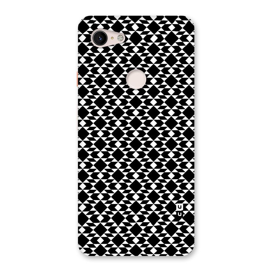 Black White Diamond Abstract Back Case for Google Pixel 3 XL