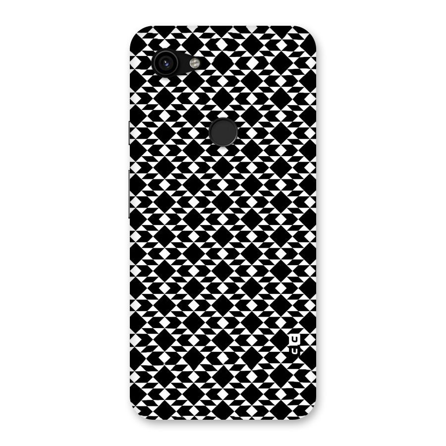 Black White Diamond Abstract Back Case for Google Pixel 3a XL