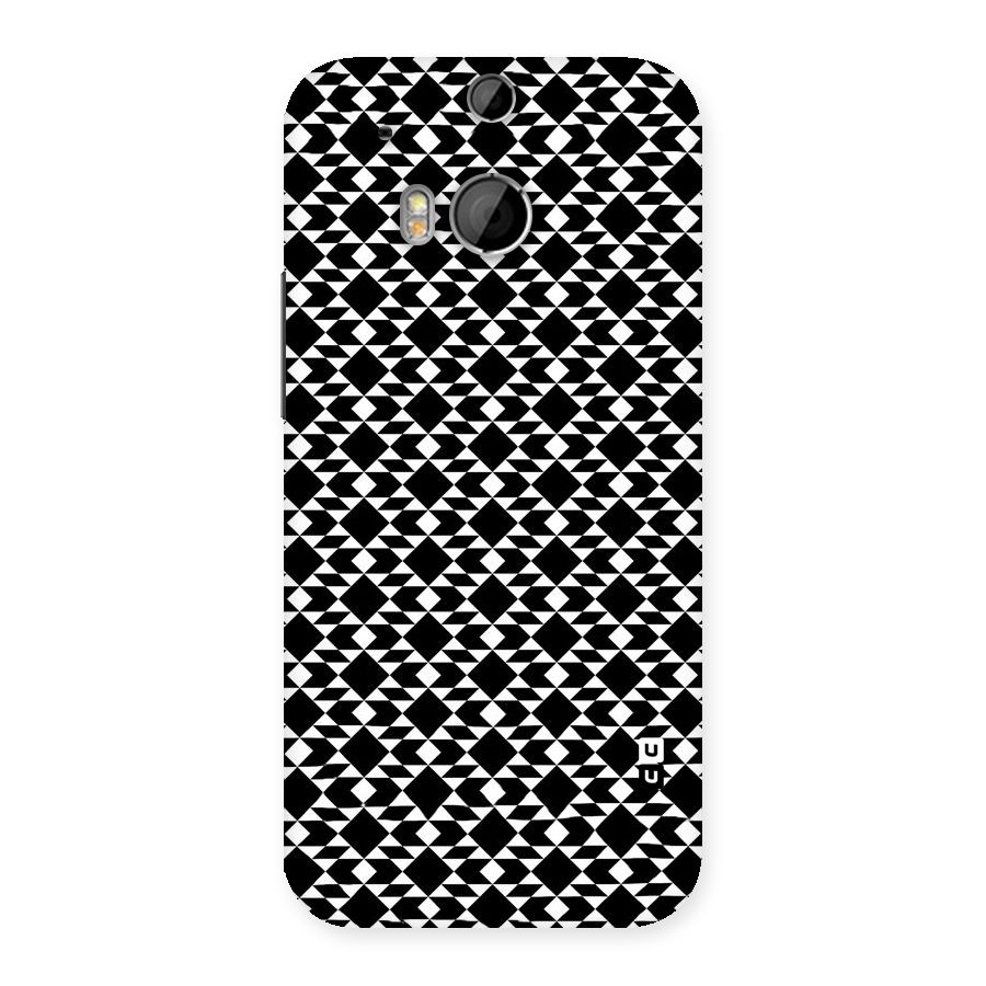 Black White Diamond Abstract Back Case for HTC One M8