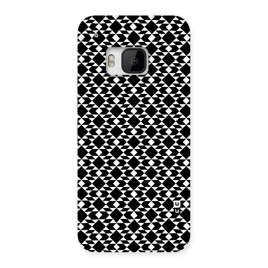 Black White Diamond Abstract Back Case for HTC One M9