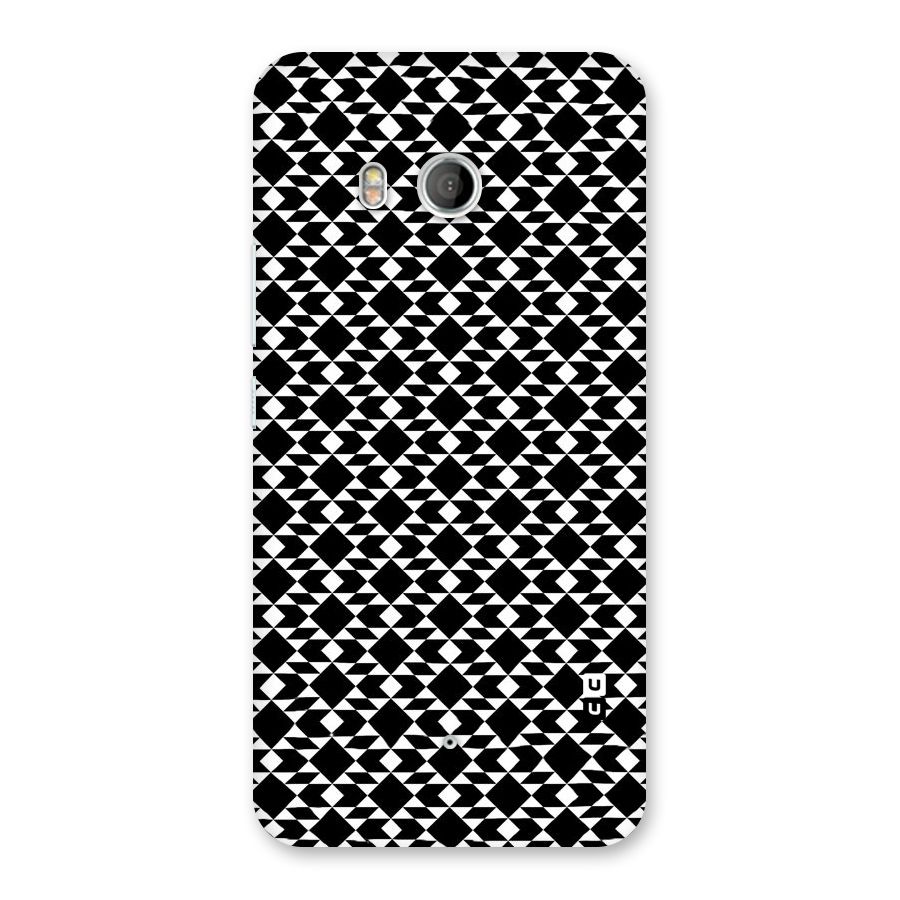 Black White Diamond Abstract Back Case for HTC U11
