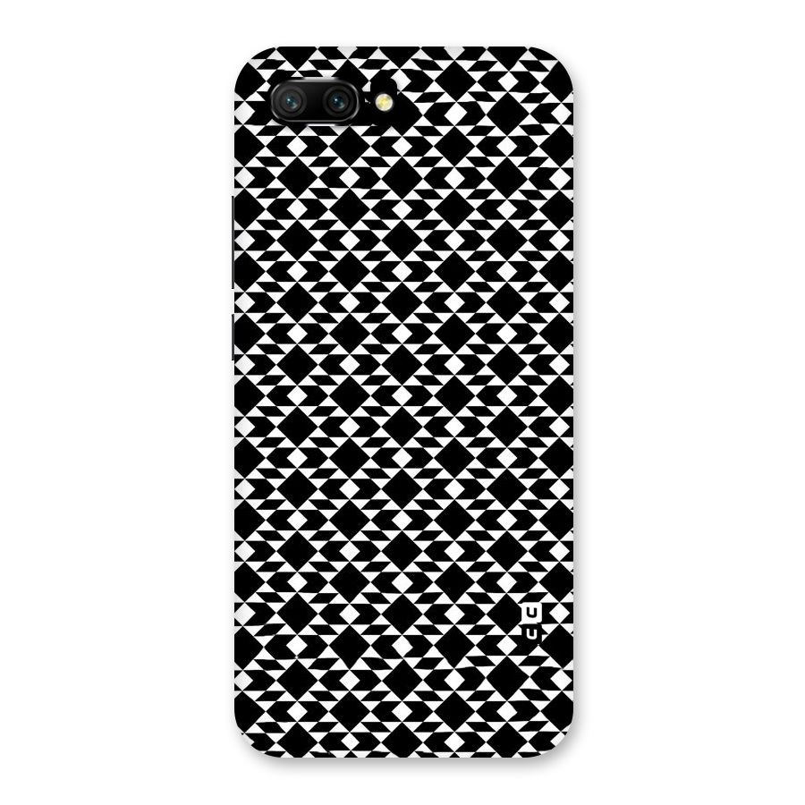 Black White Diamond Abstract Back Case for Honor 10