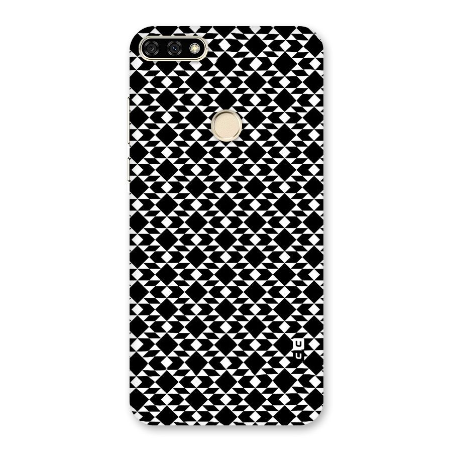 Black White Diamond Abstract Back Case for Honor 7A