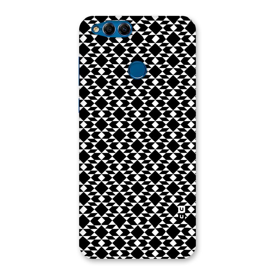 Black White Diamond Abstract Back Case for Honor 7X