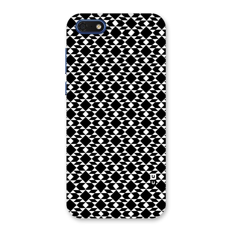 Black White Diamond Abstract Back Case for Honor 7s