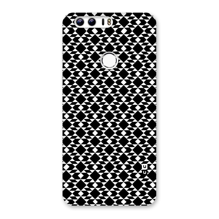 Black White Diamond Abstract Back Case for Honor 8