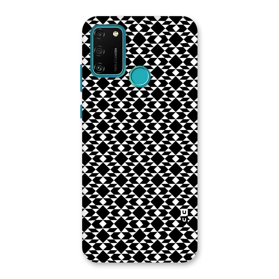Black White Diamond Abstract Back Case for Honor 9A