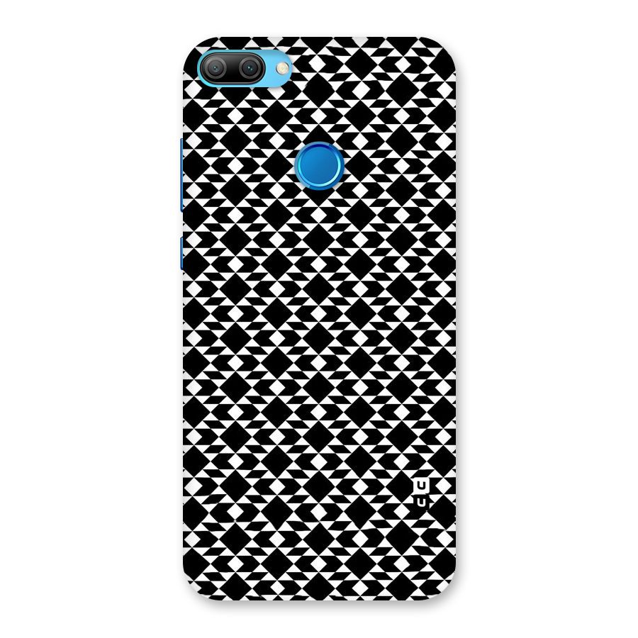 Black White Diamond Abstract Back Case for Honor 9N