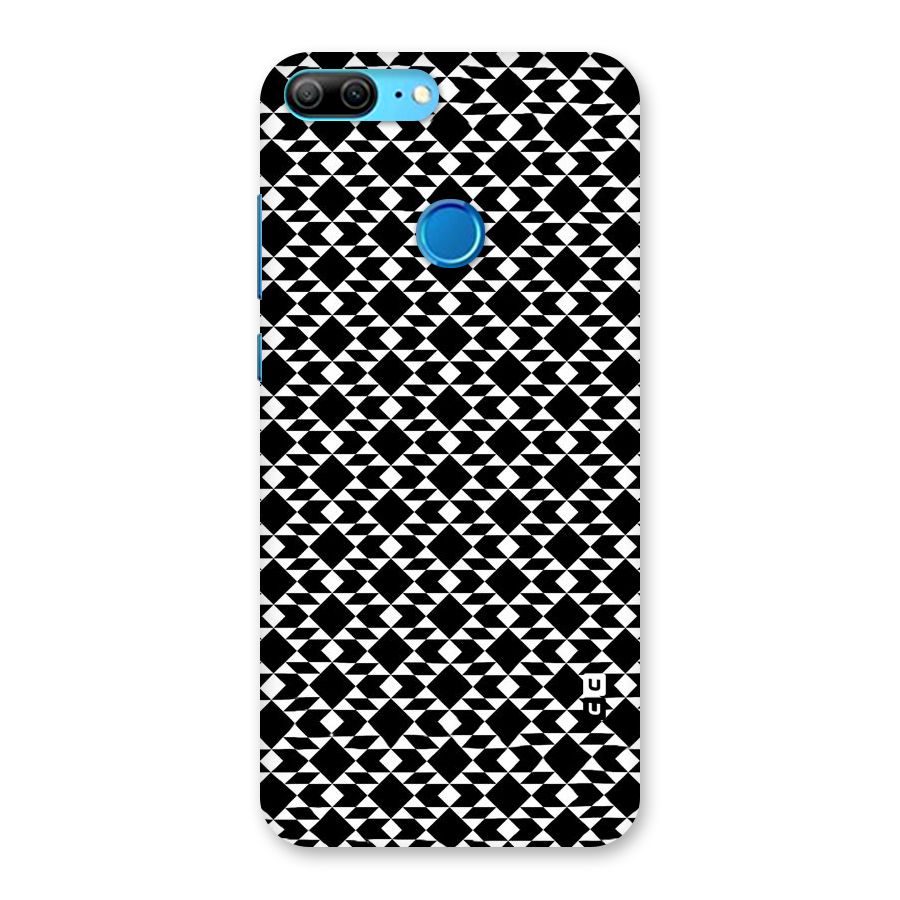 Black White Diamond Abstract Back Case for Honor 9 Lite