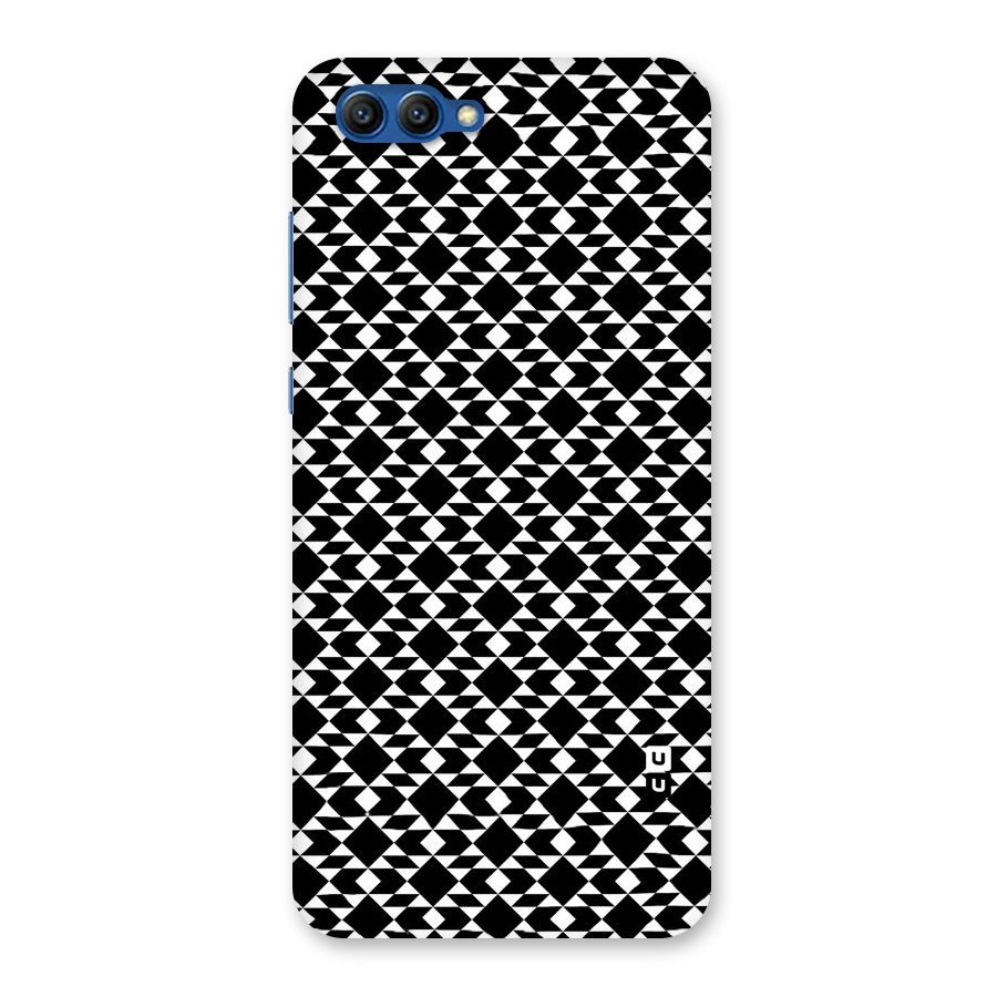 Black White Diamond Abstract Back Case for Honor View 10