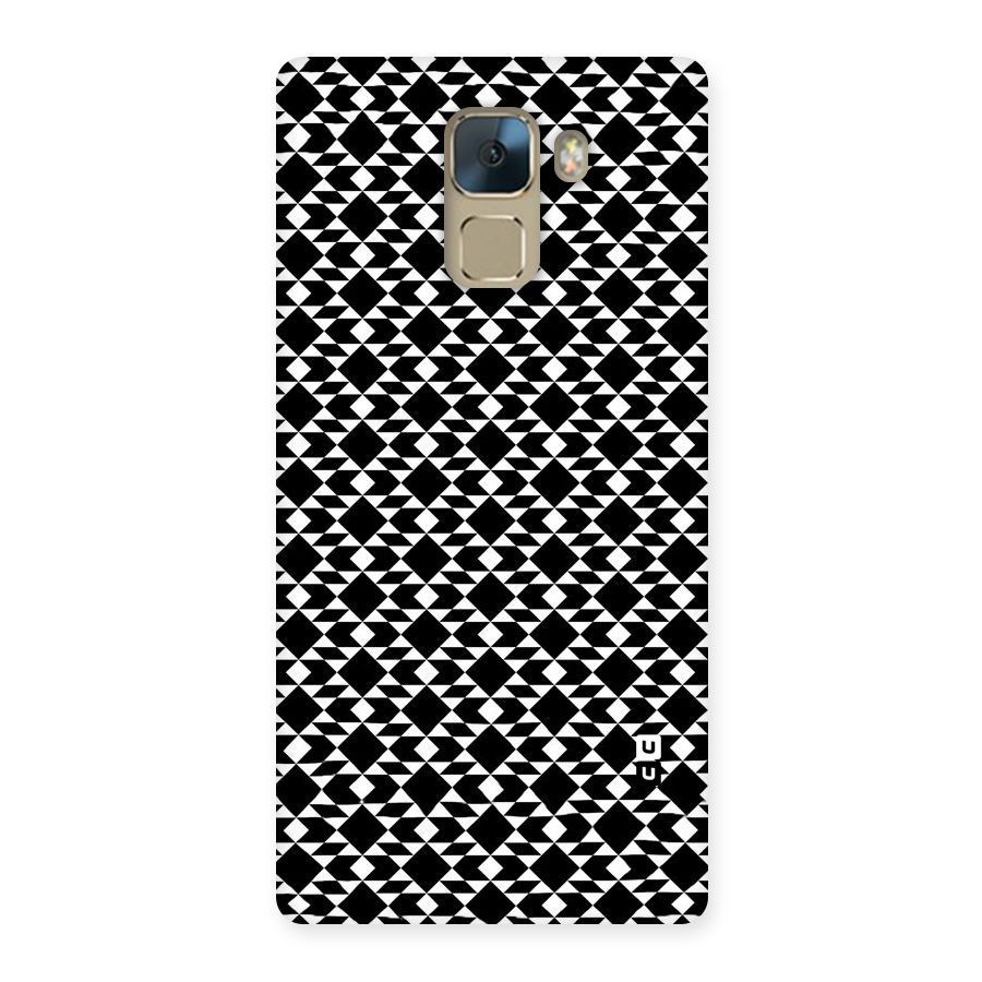 Black White Diamond Abstract Back Case for Huawei Honor 7