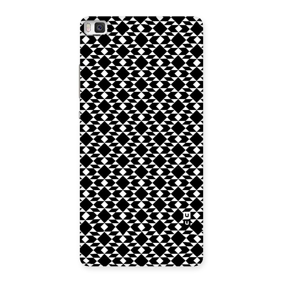 Black White Diamond Abstract Back Case for Huawei P8
