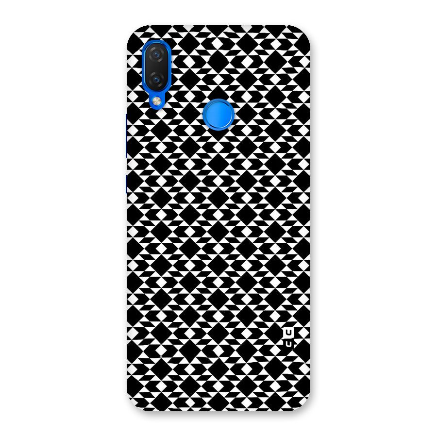 Black White Diamond Abstract Back Case for Huawei P Smart+
