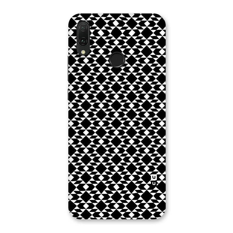 Black White Diamond Abstract Back Case for Huawei Y9 (2019)