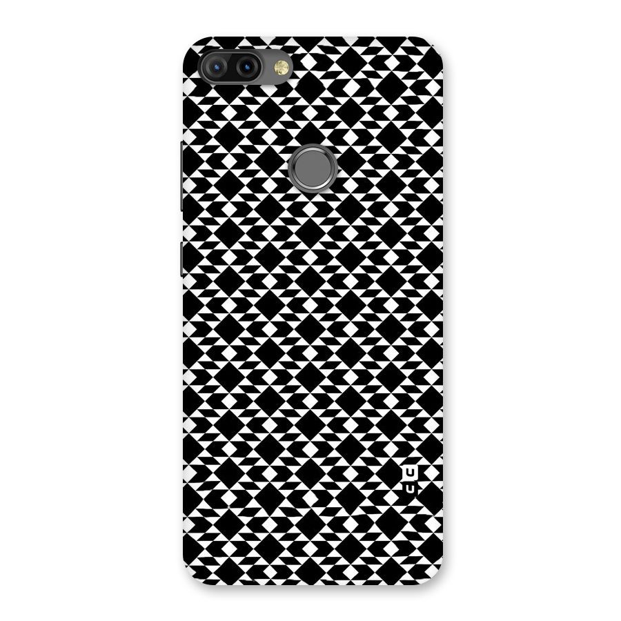 Black White Diamond Abstract Back Case for Infinix Hot 6 Pro