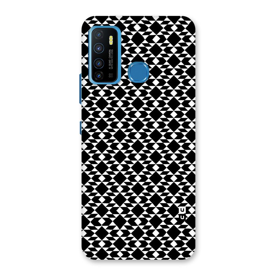 Black White Diamond Abstract Back Case for Infinix Hot 9