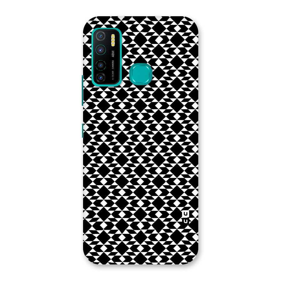 Black White Diamond Abstract Back Case for Infinix Hot 9 Pro