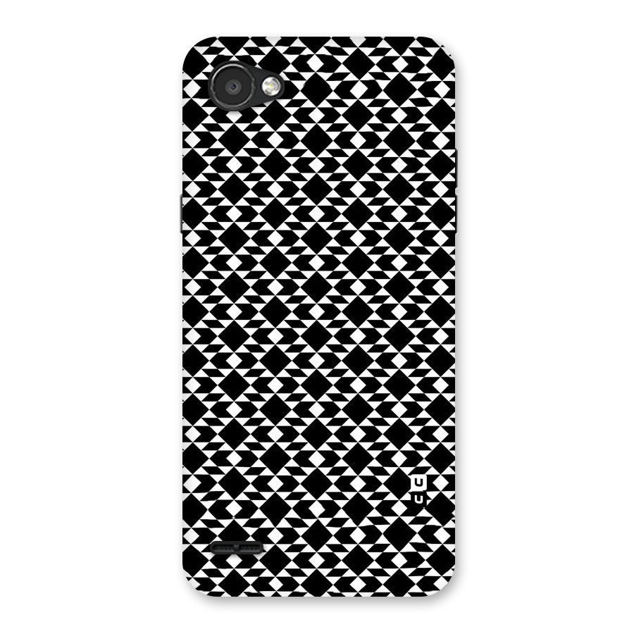 Black White Diamond Abstract Back Case for LG Q6