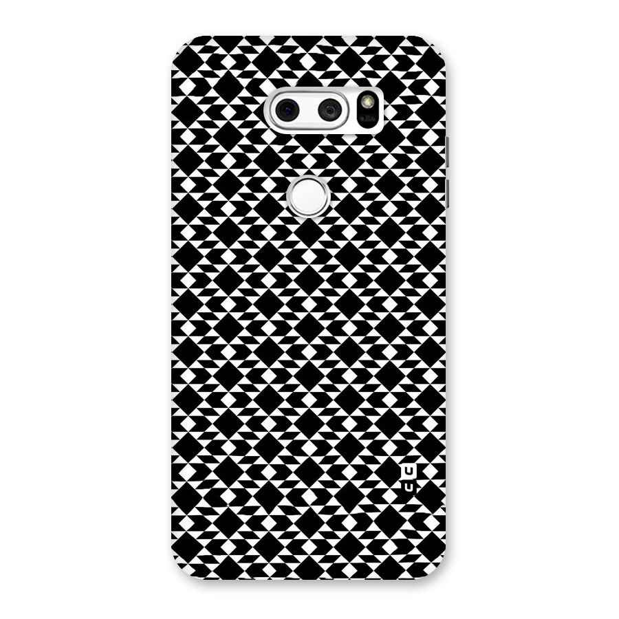 Black White Diamond Abstract Back Case for LG V30