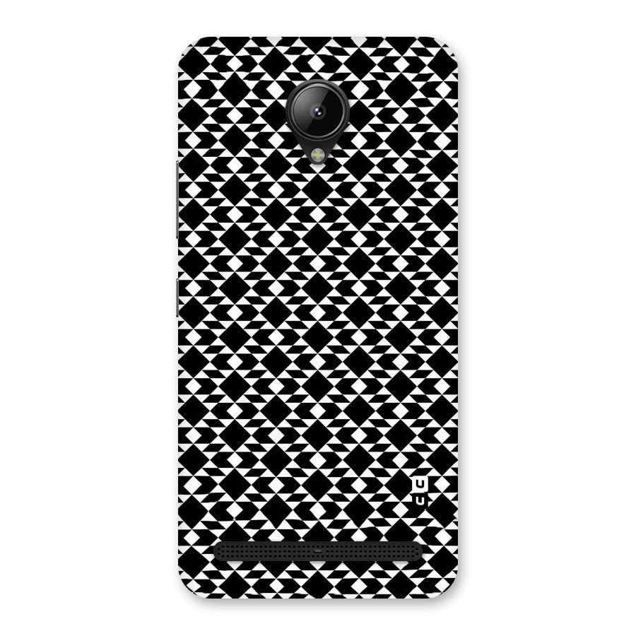 Black White Diamond Abstract Back Case for Lenovo C2