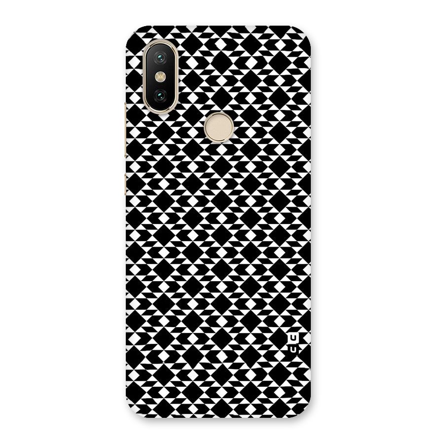 Black White Diamond Abstract Back Case for Mi A2