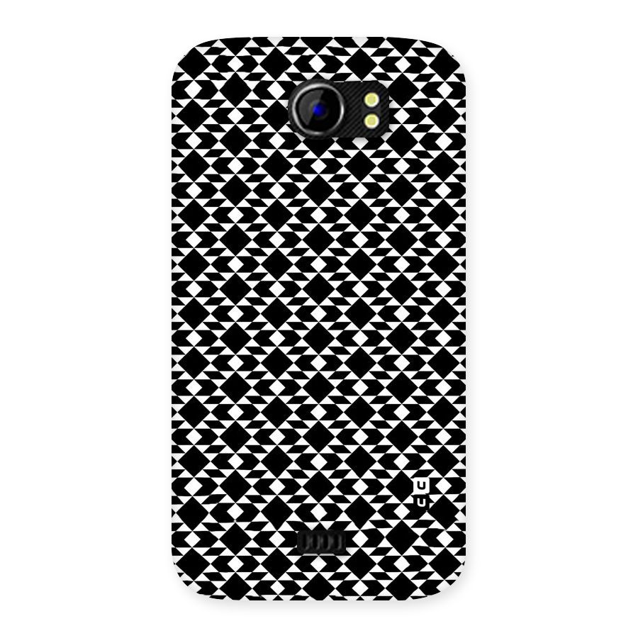 Black White Diamond Abstract Back Case for Micromax Canvas 2 A110