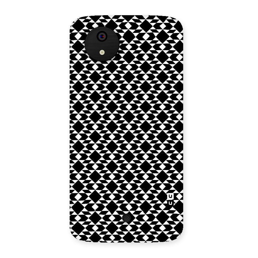 Black White Diamond Abstract Back Case for Micromax Canvas A1