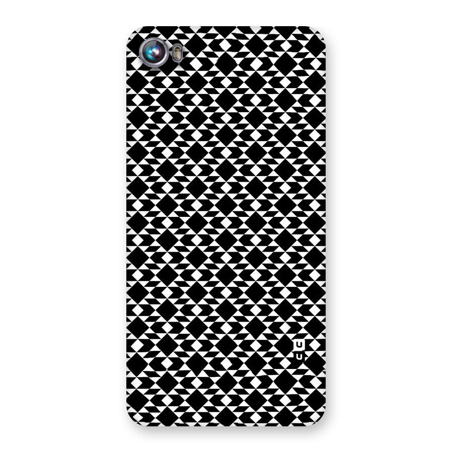 Black White Diamond Abstract Back Case for Micromax Canvas Fire 4 A107