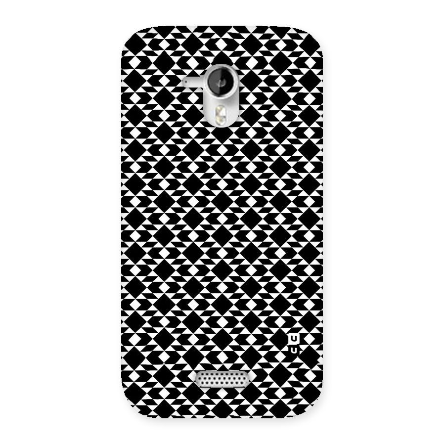 Black White Diamond Abstract Back Case for Micromax Canvas HD A116
