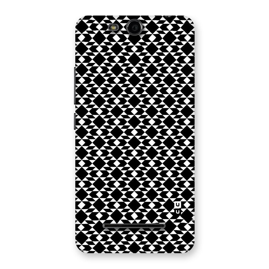 Black White Diamond Abstract Back Case for Micromax Canvas Juice 3 Q392