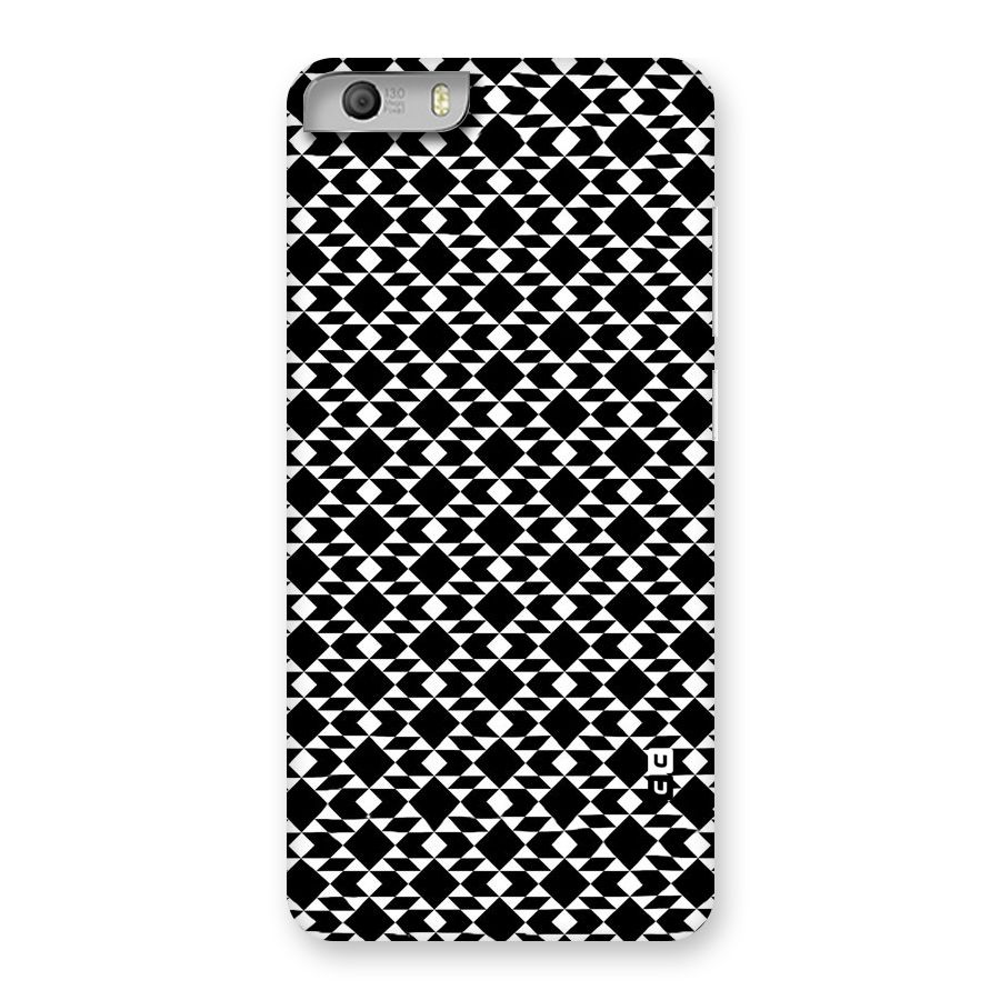 Black White Diamond Abstract Back Case for Micromax Canvas Knight 2
