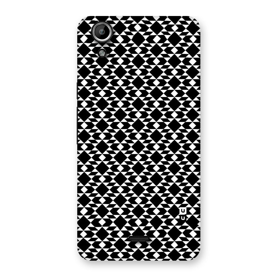 Black White Diamond Abstract Back Case for Micromax Canvas Selfie Lens Q345