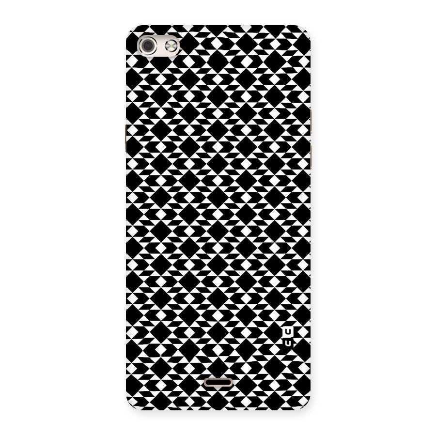 Black White Diamond Abstract Back Case for Micromax Canvas Silver 5