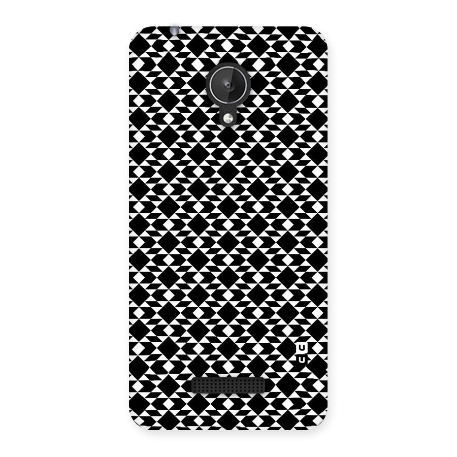 Black White Diamond Abstract Back Case for Micromax Canvas Spark Q380