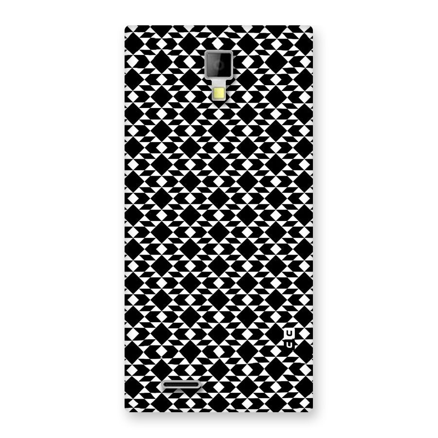 Black White Diamond Abstract Back Case for Micromax Canvas Xpress A99