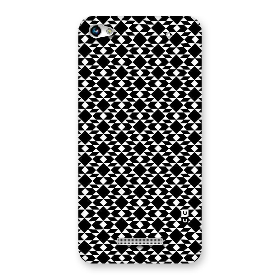 Black White Diamond Abstract Back Case for Micromax Hue 2