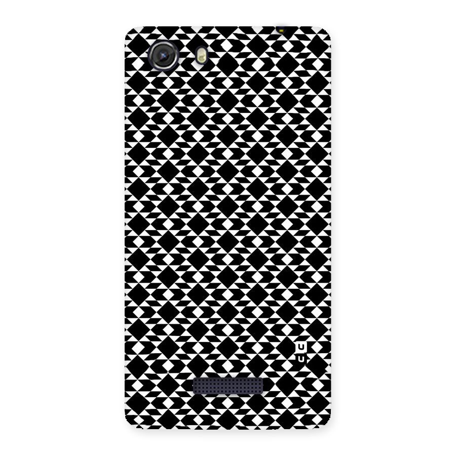 Black White Diamond Abstract Back Case for Micromax Unite 3