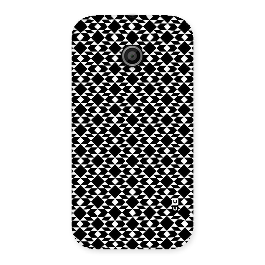 Black White Diamond Abstract Back Case for Moto E