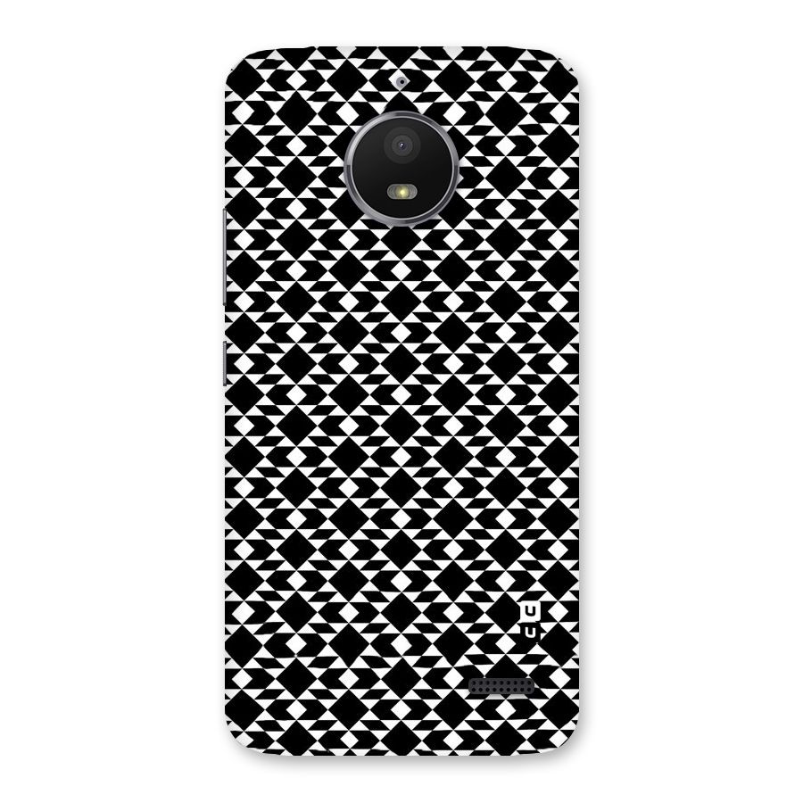 Black White Diamond Abstract Back Case for Moto E4