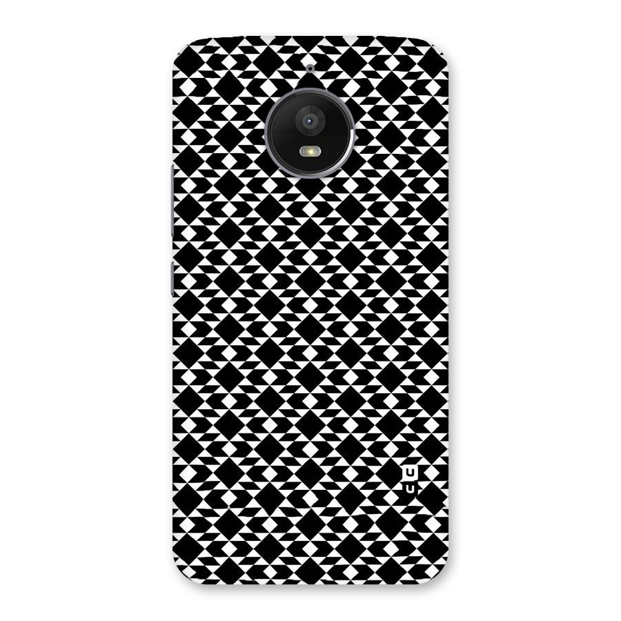 Black White Diamond Abstract Back Case for Moto E4 Plus